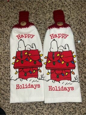 Snoopy Christmas Hanging Towel Set